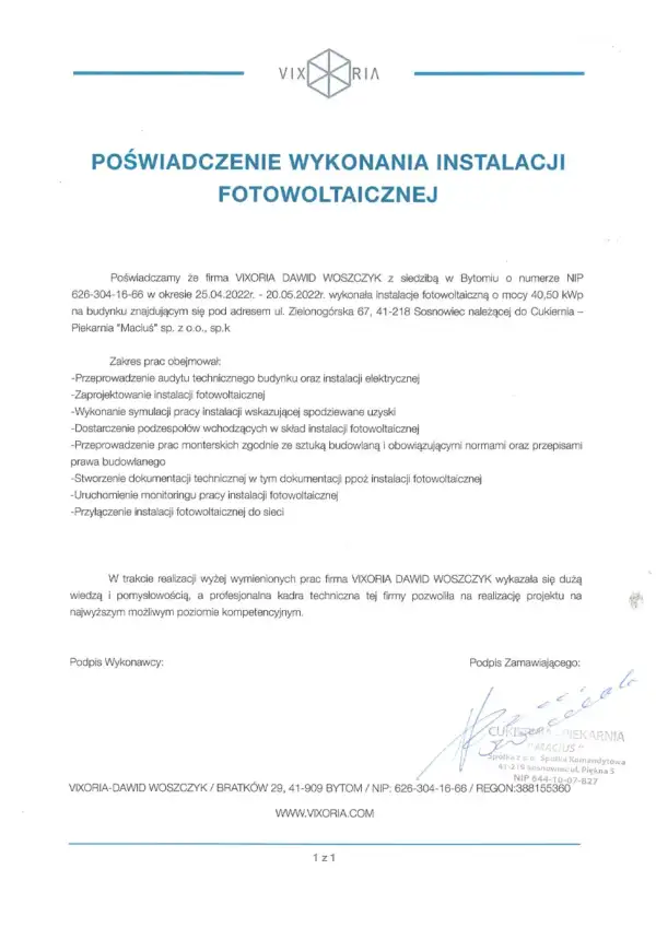 Referencje Vixoria 3