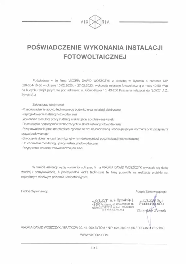 referencje fotowoltaika śląsk katowice chorzów bytom